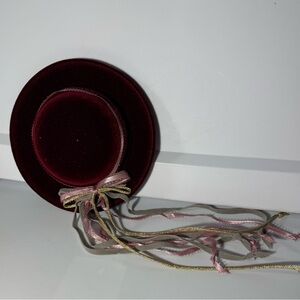 Pleasant company Samantha velvet maroon hat
